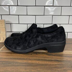 Clarks Talene Pace Womens Size 8 Shoes Black Sparkle Workwear Comfort Slip On